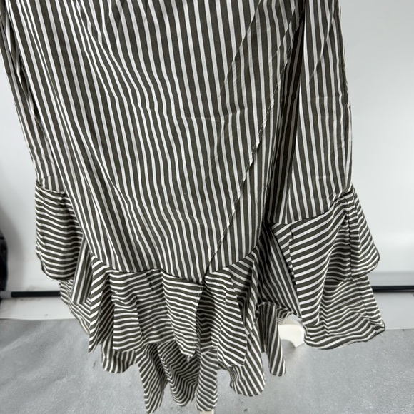 Worthington ruffle cotton blend skirt faux wrap flirty flouncy - Picture 7 of 16